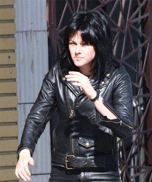 Kristen Stewart Black Leather Jacket