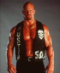 Stone Cold Steve Austin Black Leather Vest
