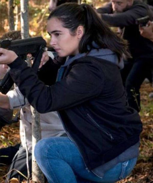 The Walking Dead Alanna Masterson Black Bomber Jacket