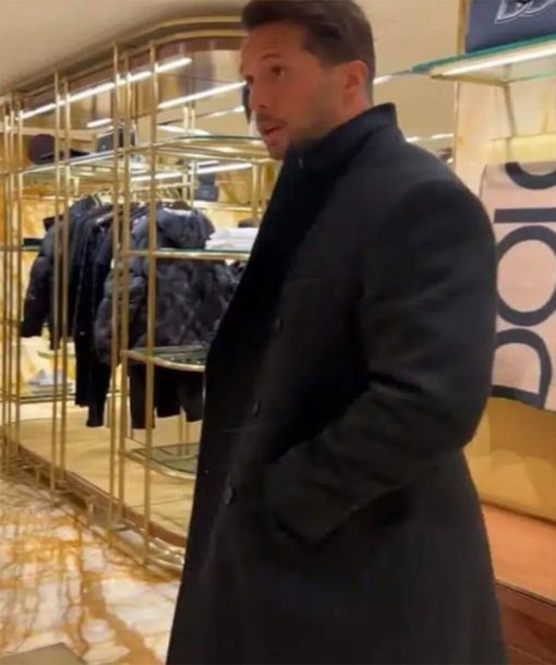 Tristan Tate Black Wool Coat