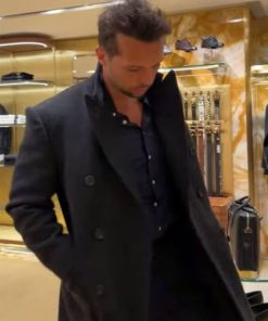 Tristan Tate Black Wool Coat