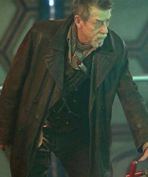 John Hurt Brown Distressed Coat