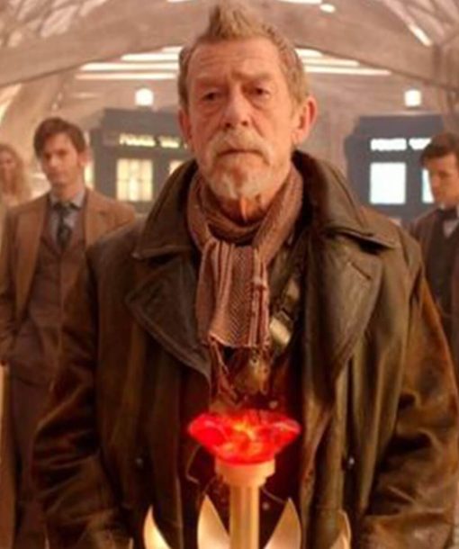 John Hurt Brown Distressed Coat