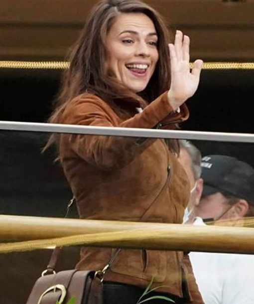 Hayley Atwell Suede Jacket