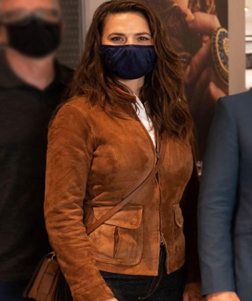 Hayley Atwell Suede Jacket