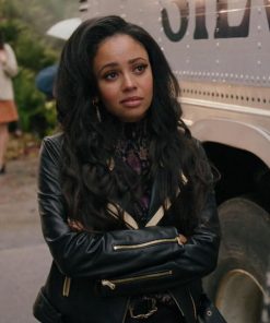 Vanessa Morgan Black Leather Jacket