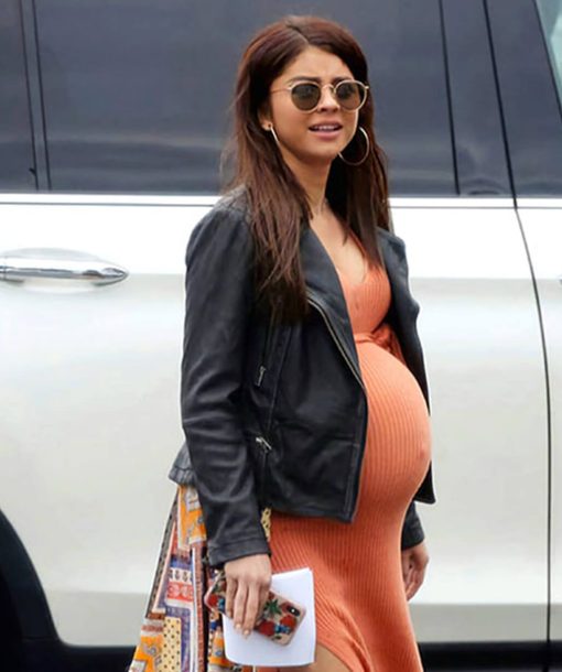 Sarah Hyland Black Leather Jacket