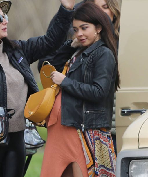 Sarah Hyland Black Leather Jacket