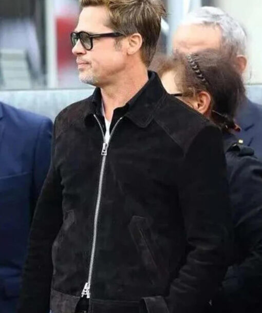 Brad Pitt Suede Leather Jacket