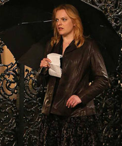 Elisabeth Moss Leather Jacket