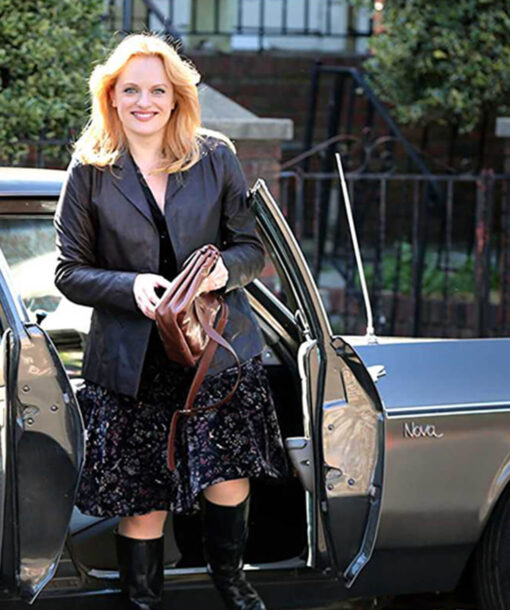 Elisabeth Moss Leather Jacket