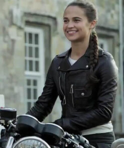 Alicia Vikander Biker Jacket