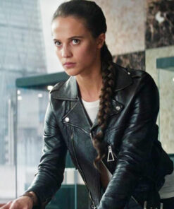 Alicia Vikander Biker Jacket