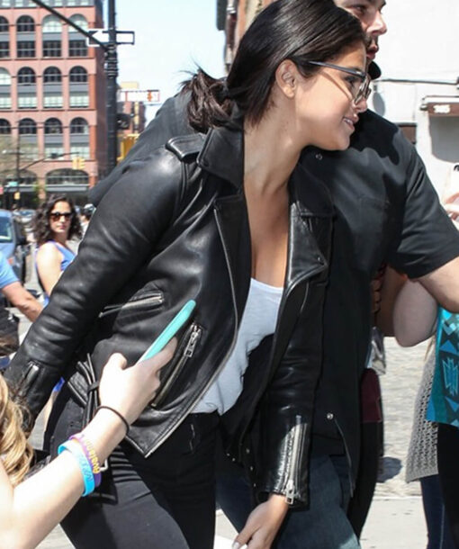 Selena Gomez Biker Jacket