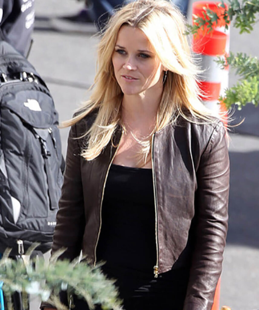 reese witherspoon leather dress Reese Witherspoon's Black Leather Dress at Apple TV Premiere