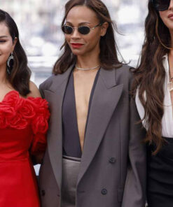 Zoe Saldana Grey Blazer