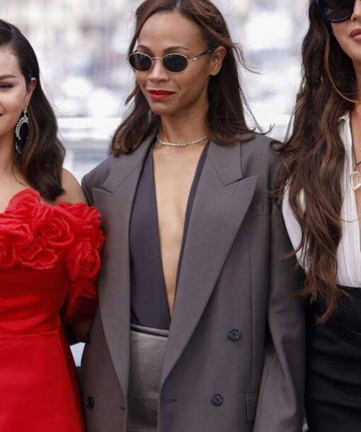 Zoe Saldana Grey Blazer