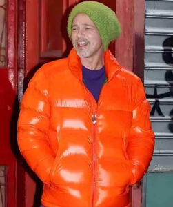 Wolfs 2024 Brad Pitt Orange Puffer Jacket wolfs-2024-brad-pitt-orange-puffer-jacket