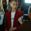 Zoe Saldana Velvet Blazer