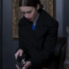 Lily Collins Black Coat