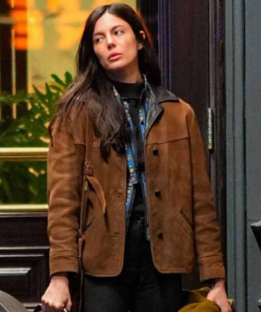 Monica Barbaro Suede Jacket
