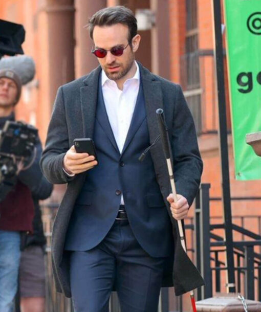 Charlie Cox Black Coat