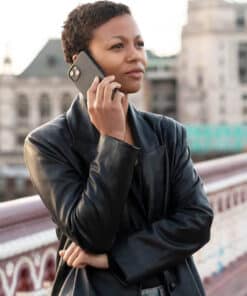 Myha’la Leather Blazer