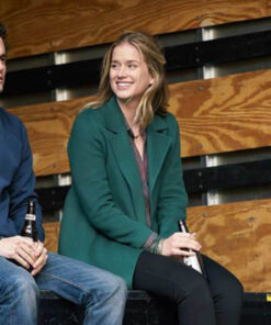 Elizabeth Lail Green Coat