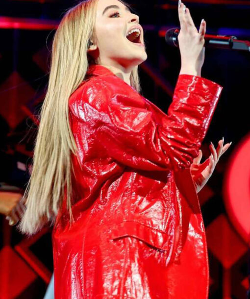 Sabrina Carpenter Leather Blazer