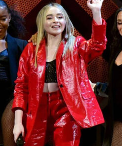 Sabrina Carpenter Leather Blazer