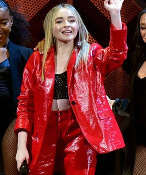 Sabrina Carpenter Leather Blazer