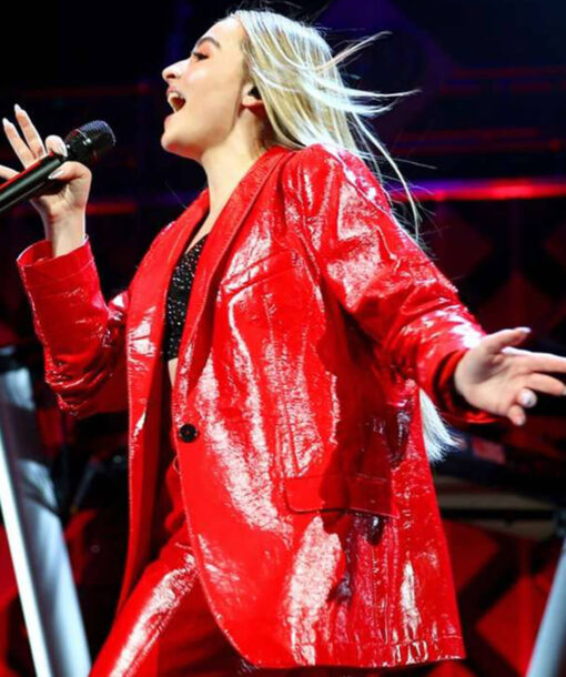 Sabrina Carpenter Leather Blazer