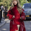 Sabrina Carpenter Red Coat