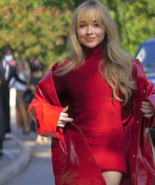 Sabrina Carpenter Red Coat