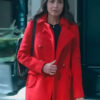 Sofia Carson Red Coat