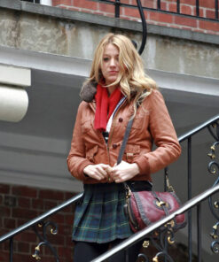 Blake Lively Brown Jacket