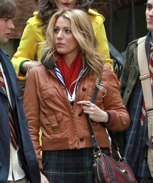 Blake Lively Brown Jacket
