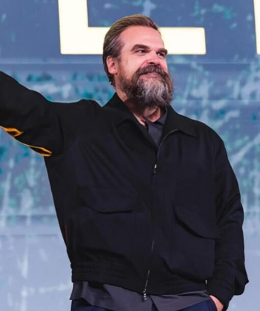 David Harbour Black Jacket