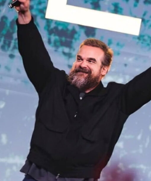 David Harbour Black Jacket