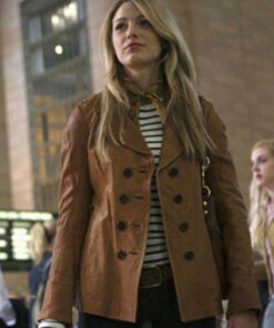 Blake Lively Leather Coat