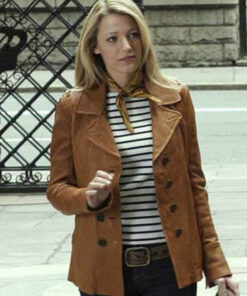 Blake Lively Leather Coat