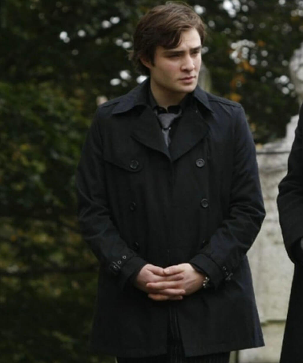 Chace Crawford Gossip Girl Nate Black Cotton Coat