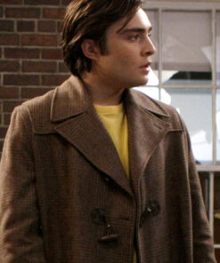 Ed Westwick Brown Coat