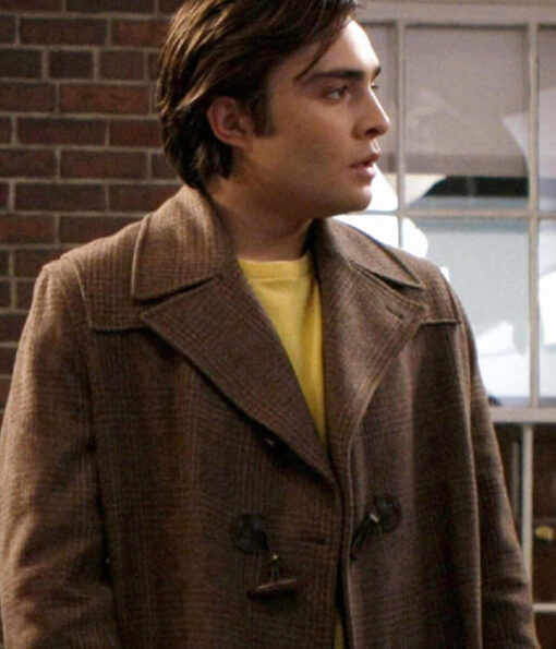 Ed Westwick Brown Coat