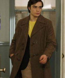 Ed Westwick Brown Coat