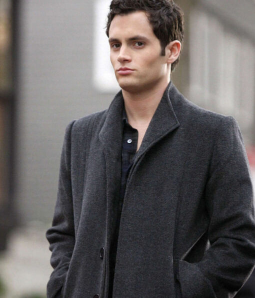 Penn Badgley Black Coat