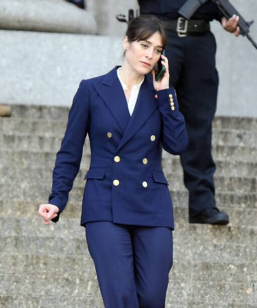 Lizzy Caplan Blue Blazer