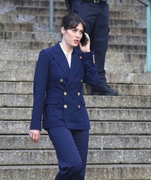 Lizzy Caplan Blue Blazer