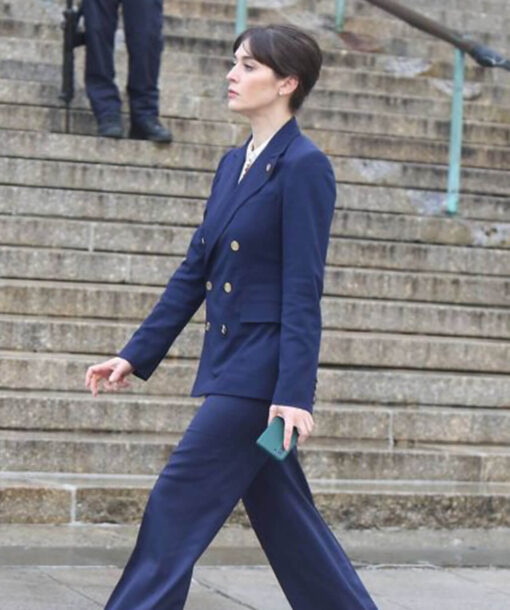 Lizzy Caplan Blue Blazer