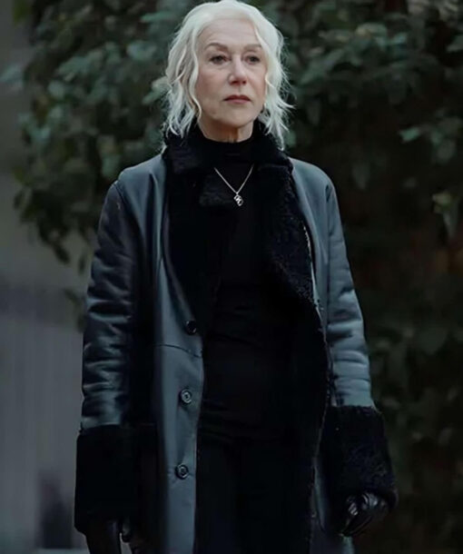 Helen Mirren Shearling Coat